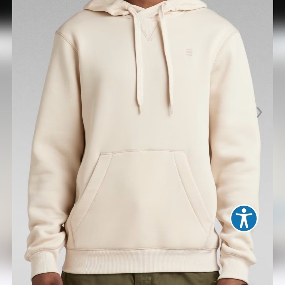 🤍💛G-Star Raw Men's Cream Hoodie